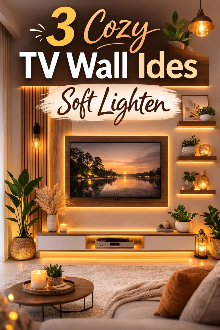 3 Cozy TV Wall Decor Ideas with Soft Lighting