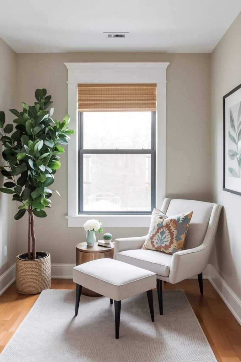 Modern Cozy Reading Nook Ideas with Comfortable Armchair Setup