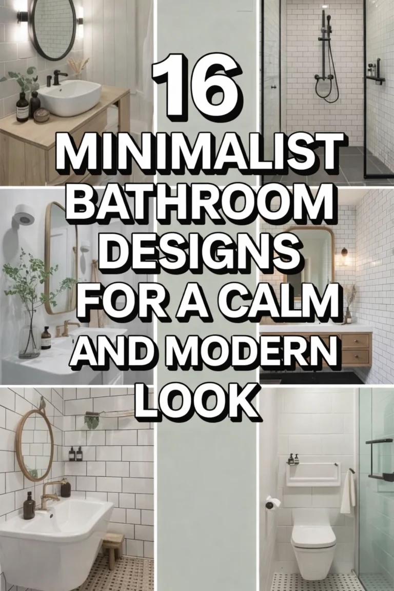 16 Minimalist Bathroom Designs for a Calm and Modern Look